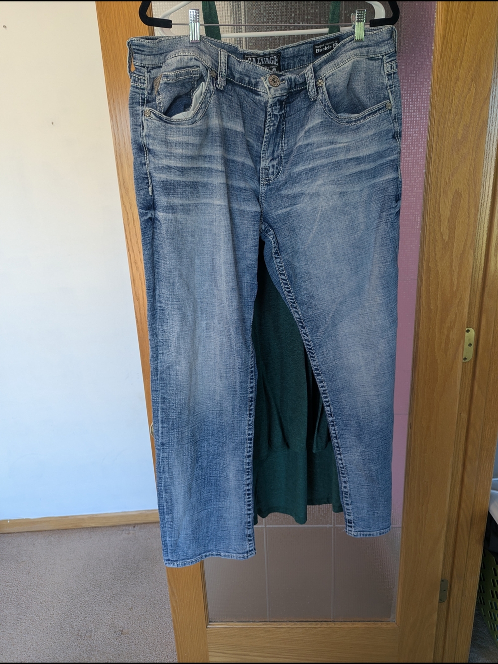 🤎Men's Light Blue Washed Jeans - Salvage 42x38